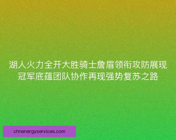 湖人火力全开大胜骑士詹眉领衔攻防展现冠军底蕴团队协作再现强势复苏之路
